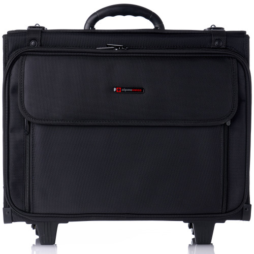 Alpine Swiss Rolling 17” Laptop Briefcase Hard Side Catalog Case on
